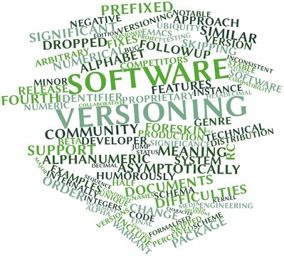 Word cloud for Software versioning