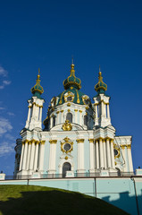 Fototapeta na wymiar St. Andrew's church in Kyiv, Ukraine