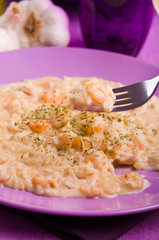 Shrimp risotto.