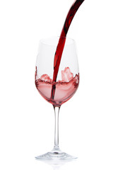 pouring red wine