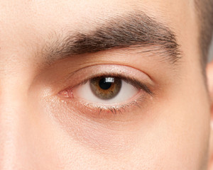 Man eye closeup