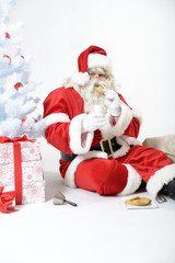 Weihnachtsmann stärkt sich