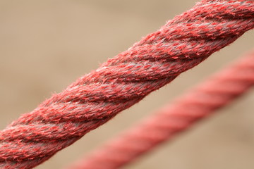 Tight red ropes