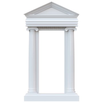 Marble Columns Isolated on white background  (glossy version)