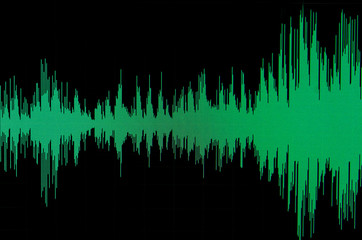 Green sound waveform