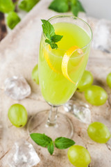Green drink with grapes
