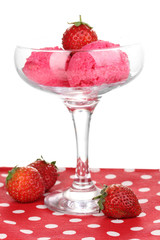 delicious ice cream isolated on white