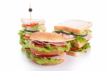 assortment of sandwich