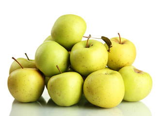 juicy apples, isolated on white