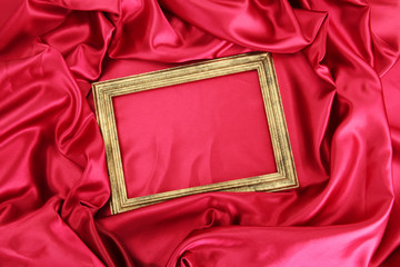 empty frame on beautiful silk