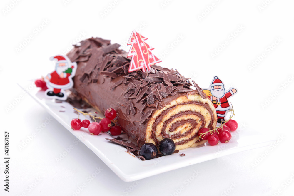 Wall mural yule log