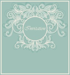 Invitation or announcement card. Vector illustration