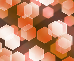 Orange Hex Bokeh Background