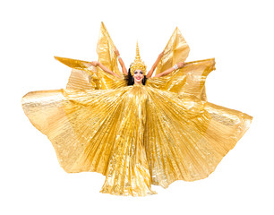 belly dancer with golden wings