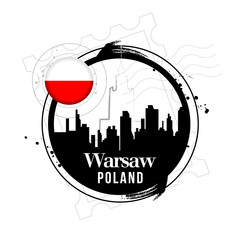 Fototapeta premium timbre Varsovie
