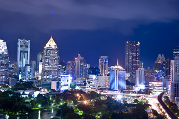 Obraz premium Bangkok park night time