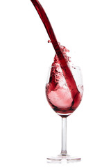 pouring red wine