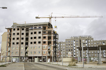 Construction of apartment houses