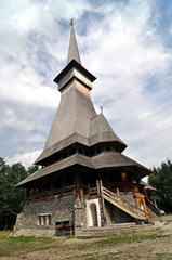 Fototapeta na wymiar Sapanta orthodox wooden monastery, Romania