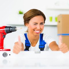 erfolg auf ganzer linie bei einer handwerkerin