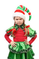 The angry little girl - Santa's elf.