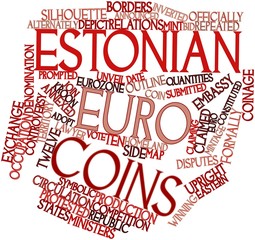 Word cloud for Estonian euro coins