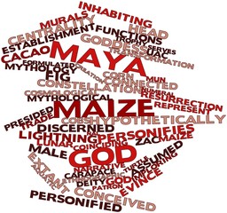 Word cloud for Maya maize god