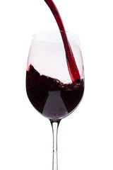 pouring red wine