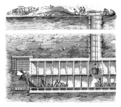 Miners at Work - 19th century