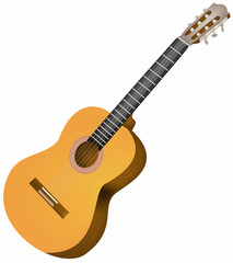Fototapeta premium Vector acoustic guitar