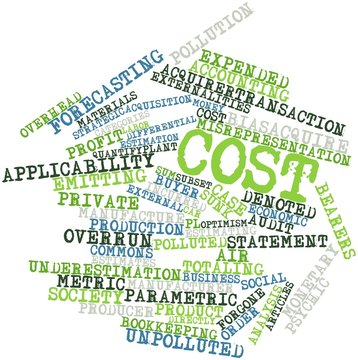 Word cloud for Cost