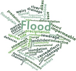 Word cloud for Flood
