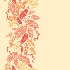 Vector Fall Leaves Vertical Seamless Pattern background ornament