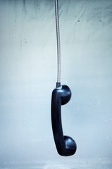 hanging phone receiver