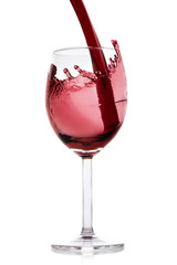 pouring red wine