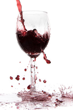 pouring red wine