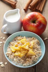 cereal with caramelized apple
