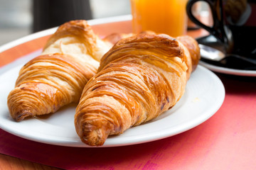 coffee and croissants