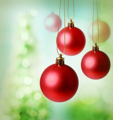 Christmas red ornaments