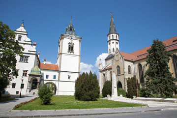 Fototapeta na wymiar Levoca - ratusz i kościół św Jakuba s