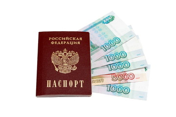 Passport and russian money