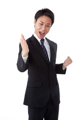 businessman with a karate chop