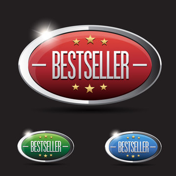 Bestseller button set - red, green, blue