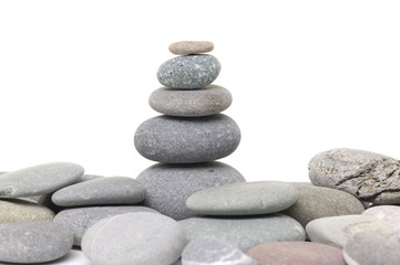 Obraz na płótnie Canvas Zen. Pile of pebble Stones
