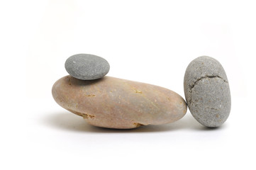 Fototapeta na wymiar Stacked of three zen stones
