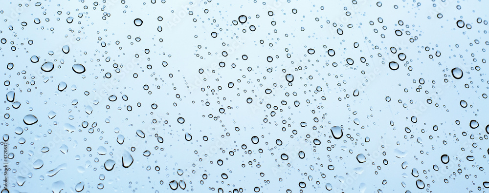 Wall mural waterdrops on window