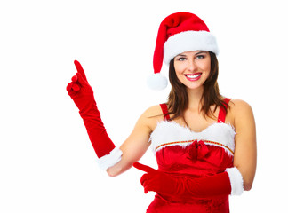 Santa helper Christmas girl.
