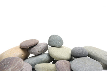 colorful pebbles isolated