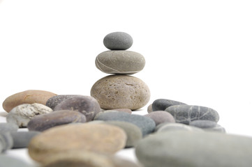 Obraz na płótnie Canvas Balancing of pebbles. Clipping path