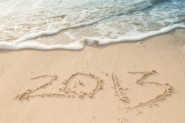 2013 marked the sand at the beach